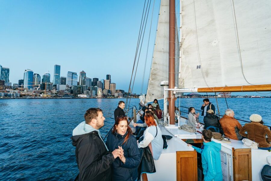 Seattle: Tall Sailboat Sunset Harbor Cruise - The first hour: Seattle from the water