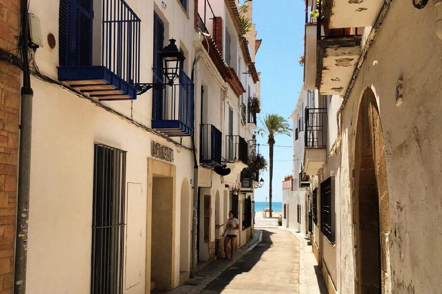 Sitges: Sailboat trip + walking tour and wine cellar tour - Entering Celler de l’Hospital