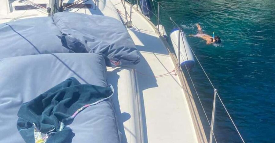Skiathos: day sailing trip with swim stops and lunch - Lunch on Board With Captain Babis