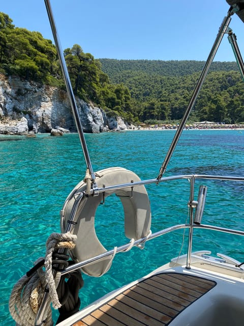 Skiathos: day sailing trip with swim stops and lunch - Captain Babis Sets the Tone