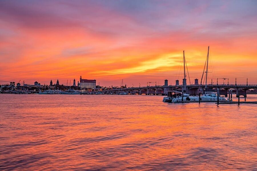 St Augustine: Nights of Lights Sail w Live Music& Sunset Opt - The route: Bridge of Lions, Castillo de San Marcos, and the waterfront