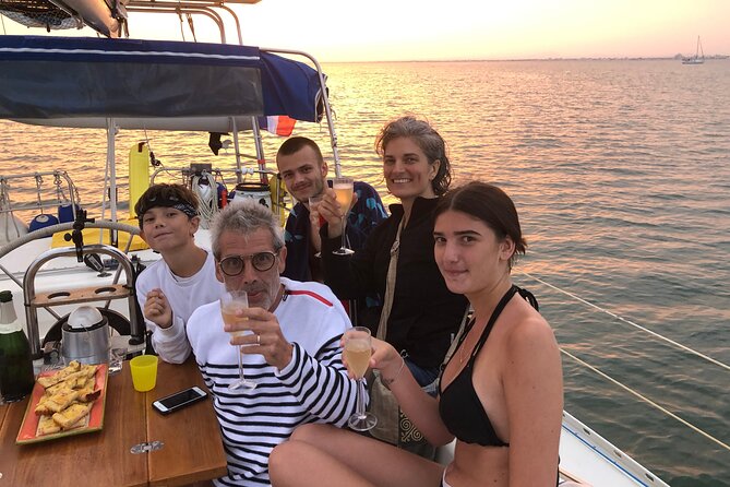 Sunset on a Sailboat in the Camargue - Leaving Port Camargue at 6:00 p.m.