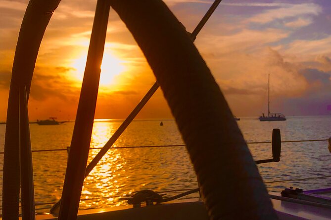 Sunset on a Sailboat in the Camargue - Sunset at anchor, with time to swim