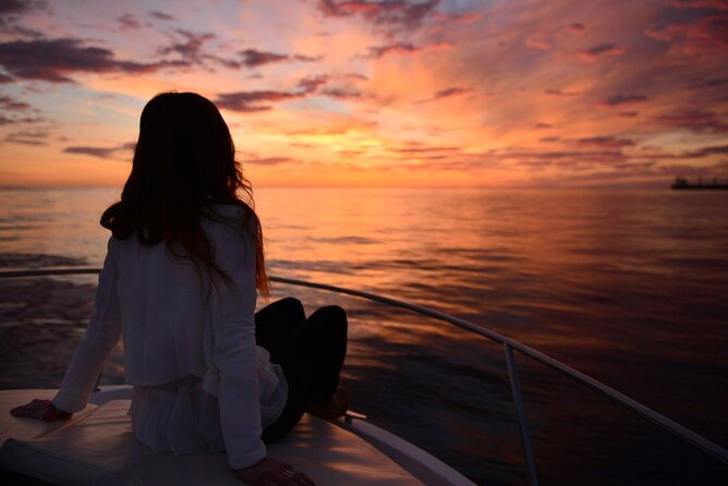 Sunset on sailboat in Cabo de Gata - Leaving Carboneras at 6:30 pm