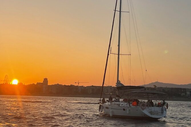 Sunset Sailboat Tour along the Coast with Open Bar - The famous Barcelona beach from offshore