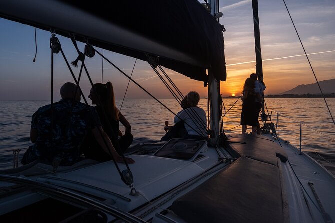 Sunset Sailing along the Marbella coast from Puerto Banus - Leaving Puerto Banús as the sun drops