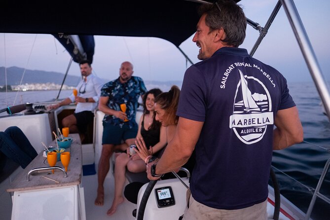 Sunset Sailing along the Marbella coast from Puerto Banus - Dolphins are a bonus, not the plan