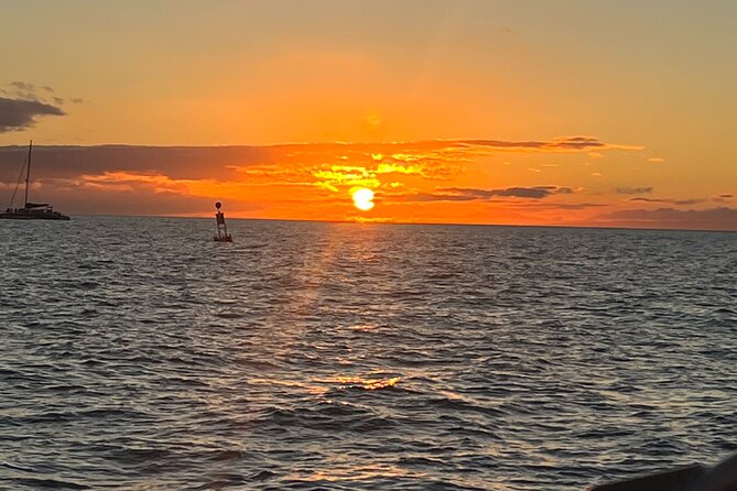 Sunset Sailing on a Floating Tiki Bar Charming Hawaiian Catamaran - What $119 buys you