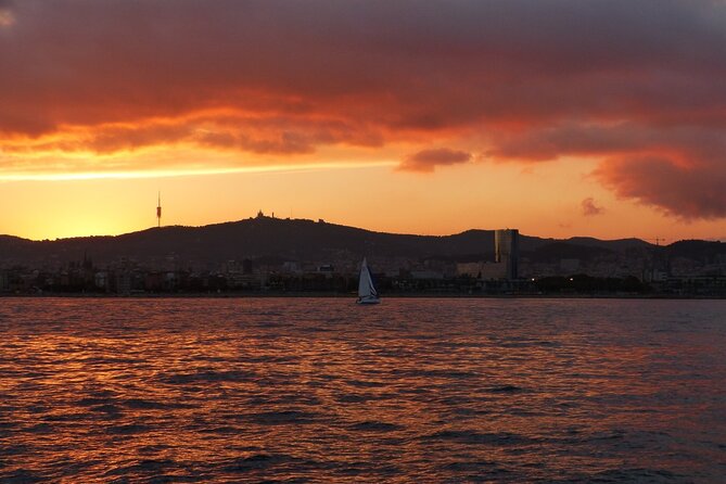 Sunset Sailing Tour in Barcelona - Barceloneta Beach from offshore