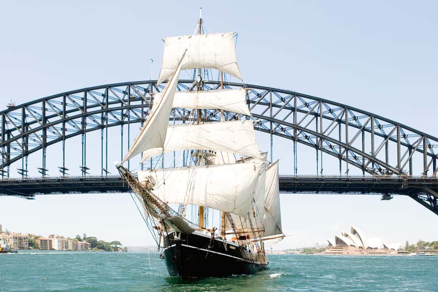Sydney Harbour: Tall Ship Afternoon Cruise - Meeting the ship at Campbell’s Cove