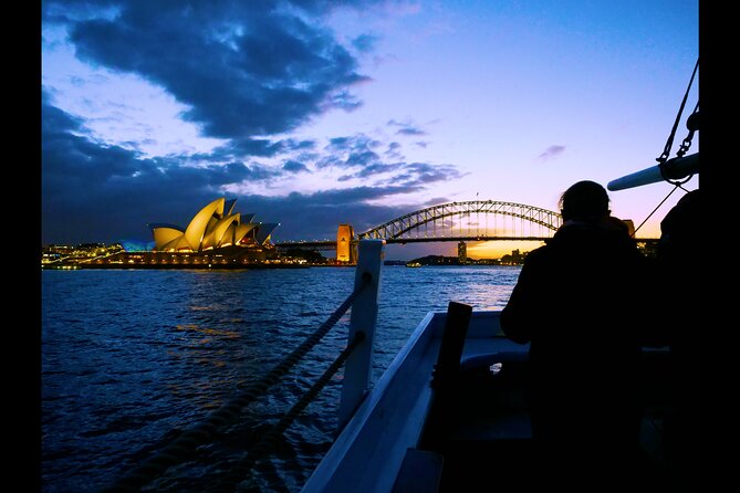 Sydney Harbour Tall Ship Twilight Dinner Cruise - The changing harbour after sunset