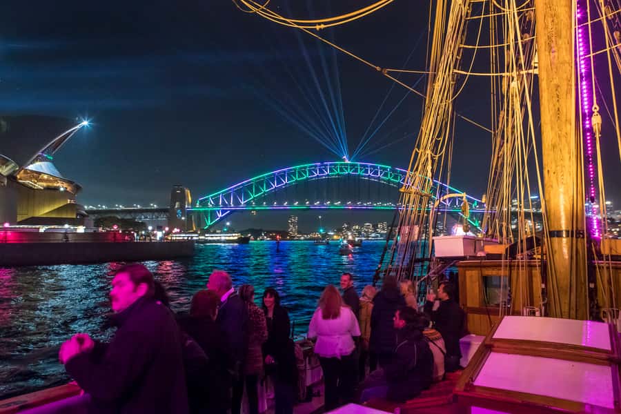 Sydney Harbour: Tall Ship Vivid Dinner Cruise - Weather, warmth, and comfort