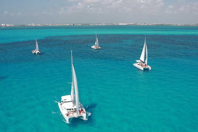 Top Sailing to Isla Mujeres with lunch and open bar from Cancun - A social catamaran rather than a quiet sail